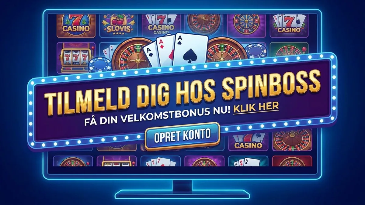 Tilmelding med bonus hos Spinboss